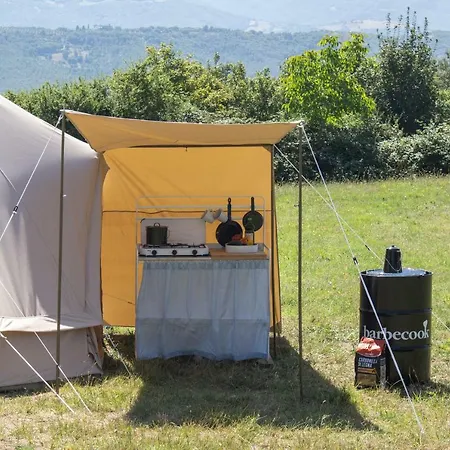 Glamping Luxe Tent Op Boerencamping Tramonto Rosso Fermo